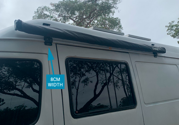 2x OZ19 Awning Gutter Mount Bracket