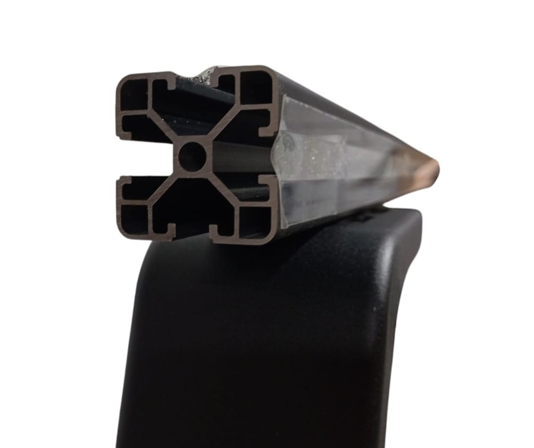 8x OZ4040 Black Anodized 6063-T5 Aluminium Extrusion T-Slot Profile