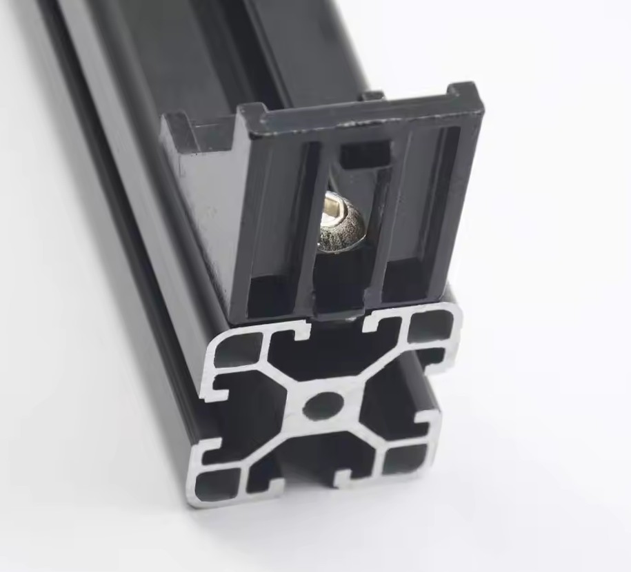 4x OZ4040 Black Anodized 6063-T5 Aluminium Extrusion T-Slot Profile