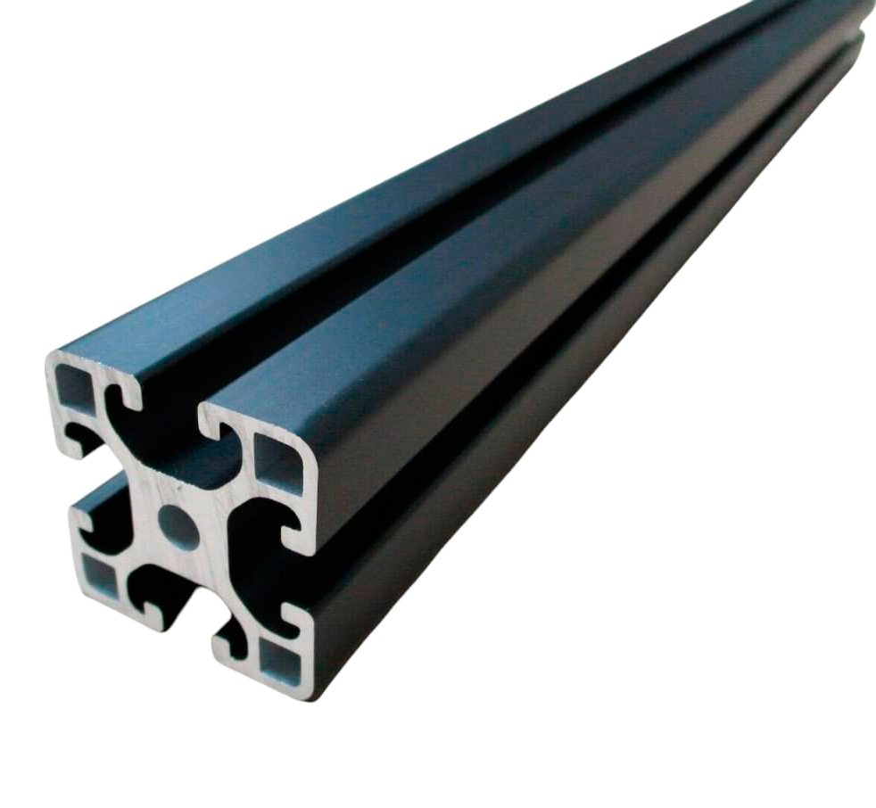 4x OZ4040 Black Anodized 6063-T5 Aluminium Extrusion T-Slot Profile