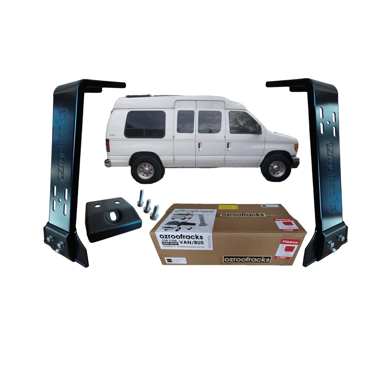 2x OZ44 Carbon Steel Brackets 44CM Ozroofracks 2x OZ44 Carbon Steel Brackets 44CM Ozroofracks