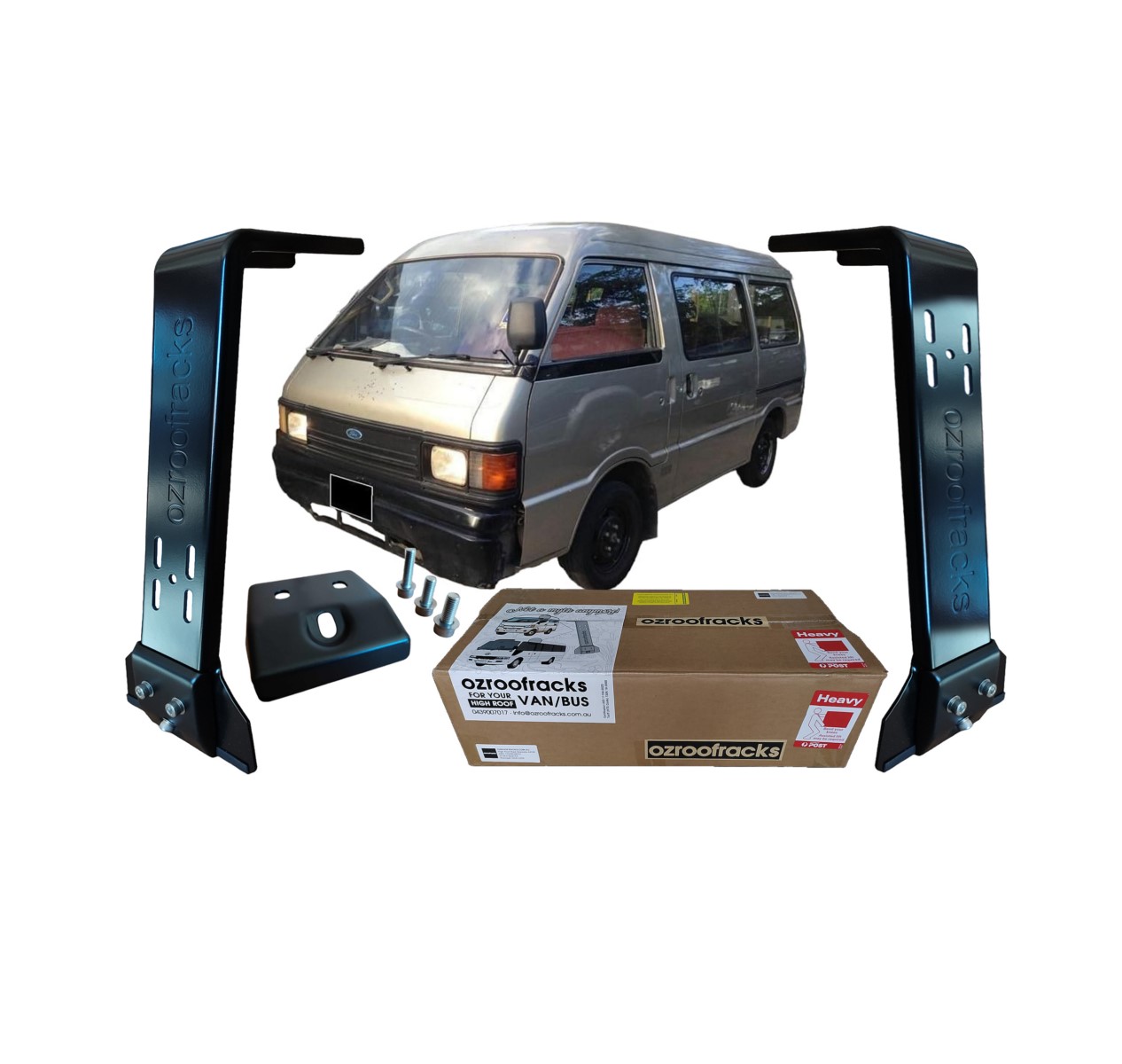 2x OZ44 Carbon Steel Brackets 44CM Ozroofracks