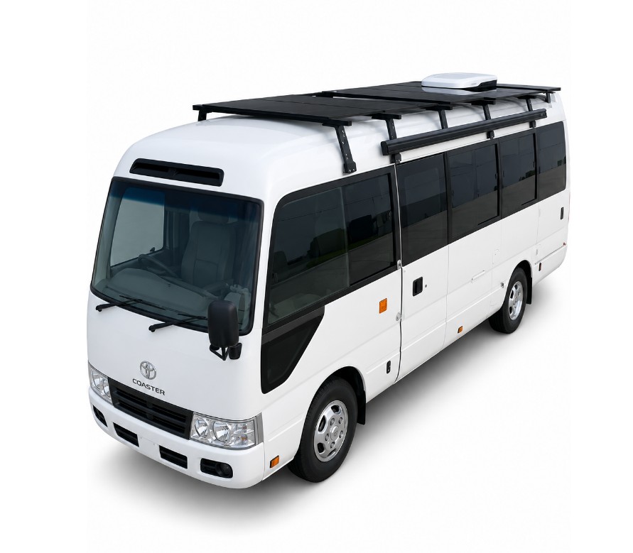 OzBuzz Full Roof Bus Setup: : Ladder + 12x Brackets and 6x Crossbars