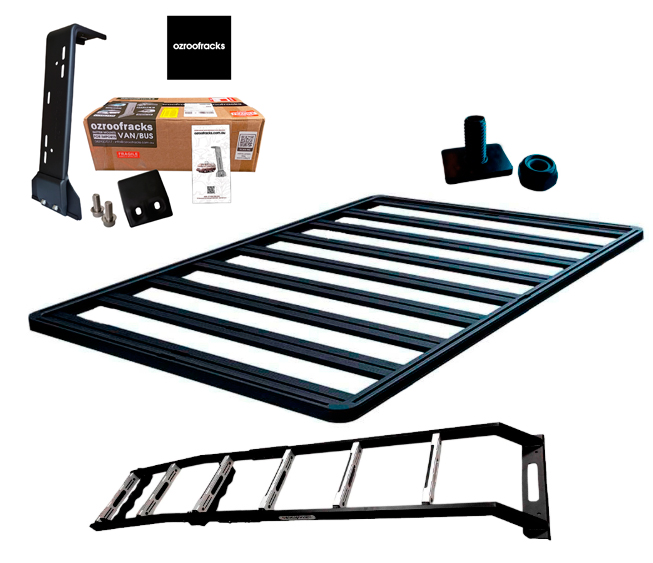 Tradesman Roof Platform + Ladder + 8x Brackets Ozroofracks